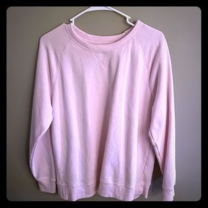 light pink sweatshirt